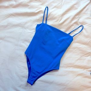 4SI3NNA Alexander Square Neck Bodysuit - Blue XS